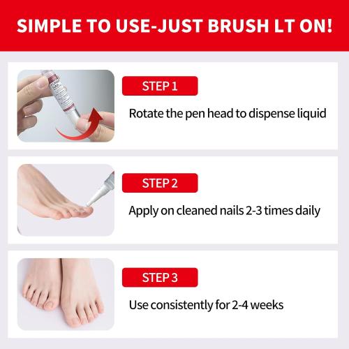 Toenail Fungus Pen Treatment Extra Strength, Nail Fungal Repair Pen for Damaged Nails Yellow, Discolored, Thick and Ingrown Nails, Nail Fungi Pen with Tea Tree Oil for Toenails and Fingernail, 3 Pens