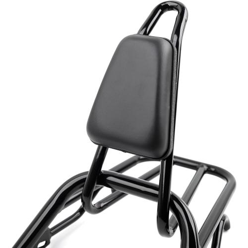 Minho Motorcycle Rear Luggage Rack in Heavy Iron Material Come with High Rebound Sponge Backrest Compatible with Yamaha Zuma 125cc Scooter 2010-2013 3TH-4TH Generation, Black Color