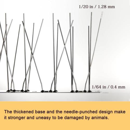 OFFO Bird Spikes Pre-Assembled for Pigeons Birds, Cover 10 Feet Durable Bird Spikes with Stainless Steel for Fence Roof Mailbox Window