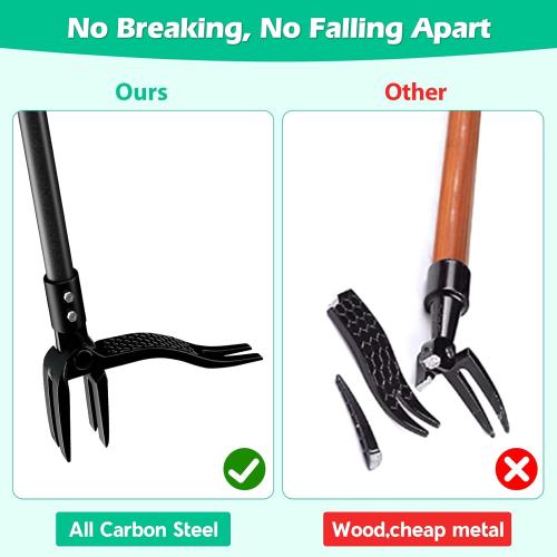 Lilyvane Weed Puller with Long Handle- 63inch - Adjustable Stand Up Weed Puller Tool, Heavy Duty Stand Dandelion Digger Puller, Ergonomic Standing Weeding Puller Tool Weed Picker for Garden Lawn