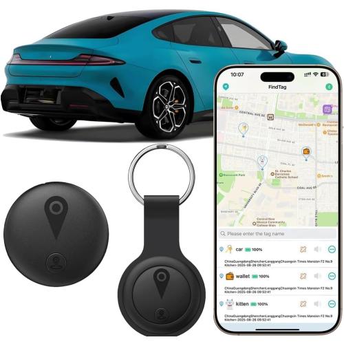 GPS Tracker for Vehicles, No Subscription or SIM Required(iOS Only), Hidden Vehicle Locator, Magnetic Waterproof, Accurate Tracking, 365-Day Battery Life,(F18B)