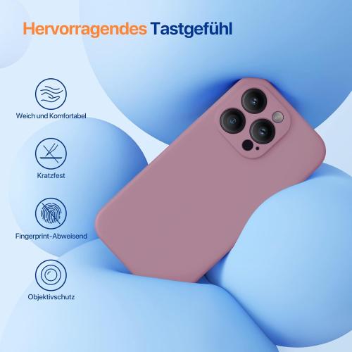 Miracase Designed for iPhone 14 Pro Case with Screen Protector, [Upgraded Camera Protection], Shockproof Liquid Silicone Rubber Phone Case Cover for 14 Pro 6.1 inch, Blackcurrant