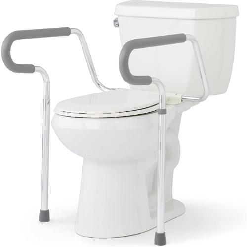 Medline Guardian Toilet Safety Rail – Adjustable Height, Robust & Reliable, 300 lb Weight Capacity, Ideal for Medical Patients, Hospitals, Nursing Homes