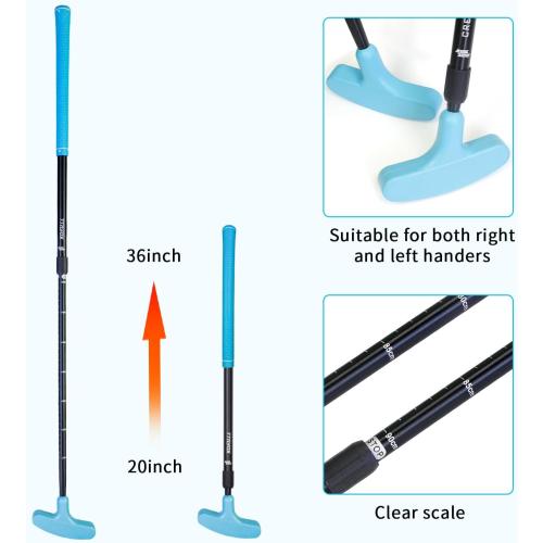KOFULL 2 Pack Golf Putters for Men and Women Two Way Mini Golf Putter Adjustable Length Kids Putter for Right or Left Handed Suitable for Children, Teenagers, Adults