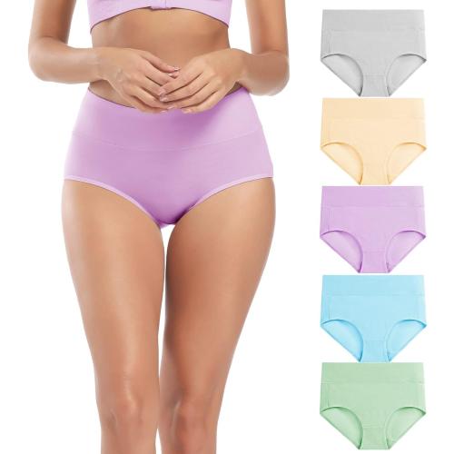 5XL Molasus Women's Cotton Underwear High Waisted Full Coverage Ladies Panties (Regular & Plus Size)
