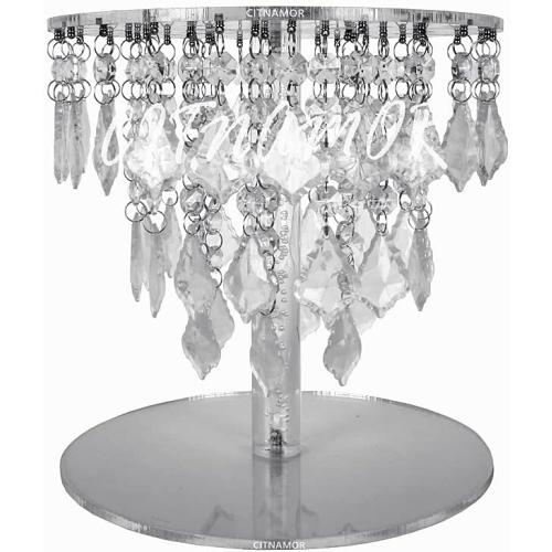 Acrylic Crystal Cake Stand Cupcake Stand Dessert Stand for Wedding Event Party Decoration (D 10 inch, Acrylic)