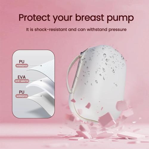 Sarlar Breast Pump Bag Carrying Case for Momcozy & Willow, Use with Hands Free Wearable Breast Pumps for Security/Medela/eufy/Bluefair, Travel Pumping Bag with Nipple Ruler & Removable Tray(Holds 2)