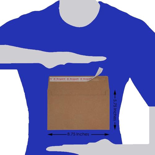 120 Qty A9 Invitation Envelopes 5.75x8.75, Self Seal 120GSM Brown Kraft Paper Envelopes for Invitations, Papers, Photos, Documents, Wedding, Baby Shower, Easy to Seal and Peel