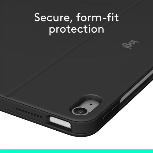 Logitech Combo Touch iPad Air 11-inch (M2 & M3), iPad Air (5th gen) Keyboard Case - Detachable Backlit Keyboard with Kickstand - Midnight Black