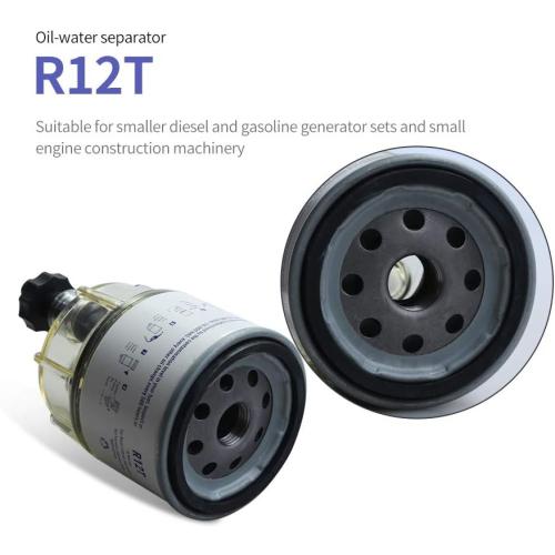R12T Fuel Filter Water Separator with Nylon Collection Bowl R12T Fuel Filter/Water Separator for Diesel Engine Replaces S3240 R12T 120AT 18-7987 NPT ZG1/4-19