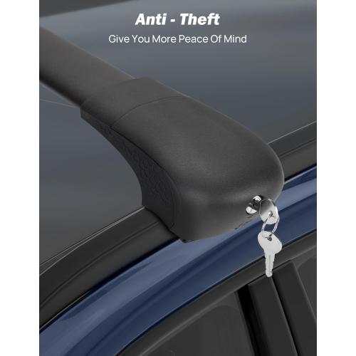 JOYTUTUS Lockable Roof Rack Cross Bars Compatible with Hyundai Palisade SE SEL XRT Limited Calligraphy 2019-2025 with Rails, Aluminum Crossbar for Cargo Bag Kayak Bike Skiboard Luggage Rack