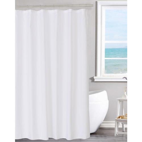 N&Y HOME Fabric Shower Curtain Liner Solid White with Magnets, Hotel Quality, Machine Washable, 70 x 72 inches for Bathroom