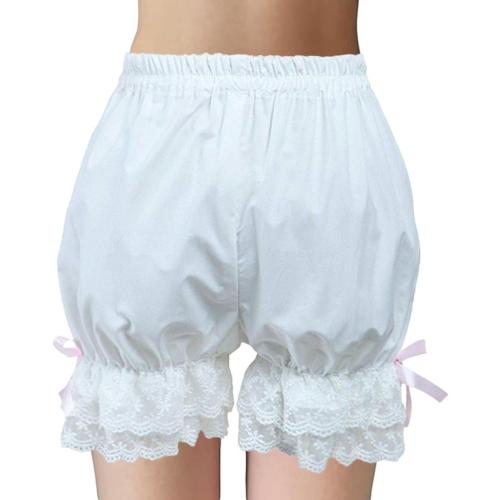 Size M Women Cute white Lace Lolita Bloomers