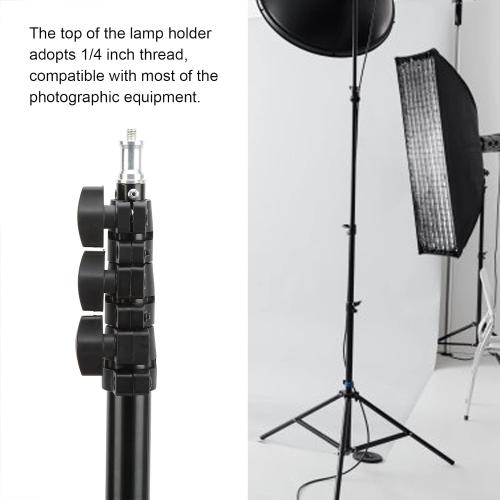 Xcello Adjustable Lamp Bracket, Adjustable Photography Light Stand, Durable 190cm Telescopic Tripod for LED Video Light