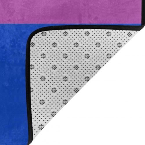 Area Rug Ultra Soft Door Mat Nursery Rug Cozy Carpet for Living Room, Bedroom, Office Fashion Area Carpet (Bisexual Pride Flag Stripes)