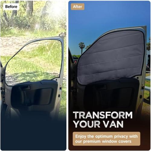 Living in a Bubble Insulated Blackout Window Covers for RAM Promaster 2014-Current (Driver/Passenger Door 2014-Current)