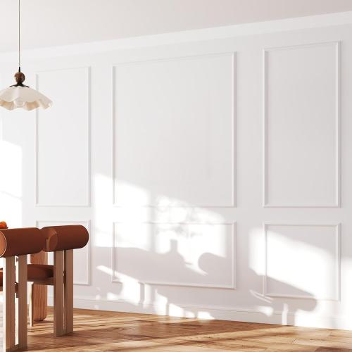 Peel and Stick Wall Molding Kit Set of 6 Frames, Premade Wainscoting Panels for Interior Wall Decor, Molding Trim for Living Room Bedroom Corridor Home Accent Walls Panel