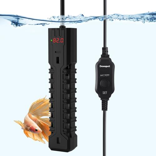 300W Aquarium Heater, Adjustable Fish Tank Heater, with Digital Display, Overheat Protection & Dry Run Protection, for 40-75 Gallon Water