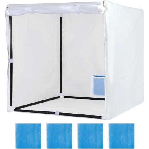 Siebwin Airbrush Paint Spray Booth,30 * 30 * 30inch Portable Spray Paint Booth Tool with Filter & Curtain, Tool for DIY Projects