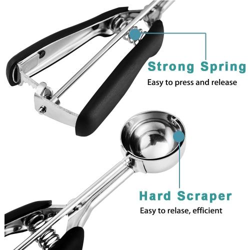 Small Cookie Scoop 1 Tbsp, Size #60 Cookie Dough Scoop, 1 Tableapoon Cookie Scoops for Baking, 18/8 Stainless Steel, Comfortable Grip, for Making Cookies, Melon Ball, Meatball, Cupcake
