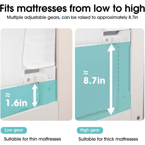 Baby Bed Rail Guard for Toddlers -46 Toddler Bed Rails for Twin, Full, Queen, King Bunk Size Bed Swing Down Bedrail Extral Tall Child Safety Side Railing Guards for Kids