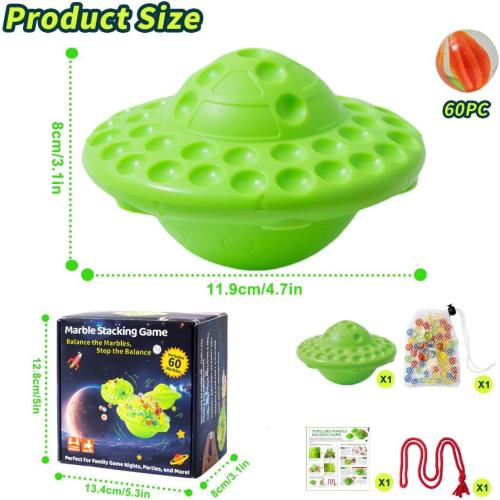 A V Marble Balance Board Game – 60 Colorful Glass Marbles with Storage Base | Exciting Family & Party Board Game for Kids & Adults, Educational STEM Toy & Birthday Gift, 1–4 Players, Ages 8