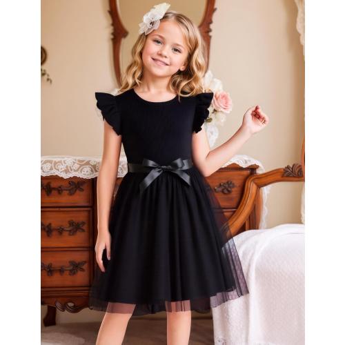Size 3Y Toddler Girls Tulle Dress Baby Girl Summer Dress Ruffle Sleeveless Birthday Party Princess Causal Tutu Sundress