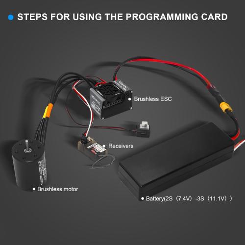 GOUPRC 100A Brushless ESC 2-3S Waterproof Electric Speed Controller for 1/10 Scale Accessories RC Truck Off-Road Car