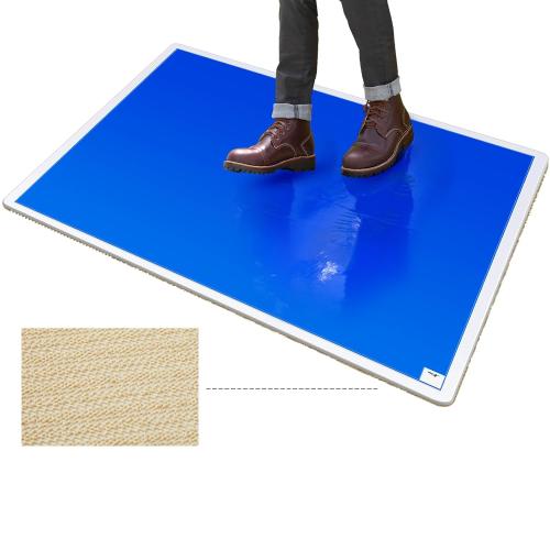 Nuanchu Adhesive Mat Pad Include 1 Sticky Non Slip Base Pad 2 Tacky Dust Mats Construction of 30 Sheets (60 Sheets Total) for Clean Room Science Lab Matting Laboratory Hospital(Blue,24x36 Inches)