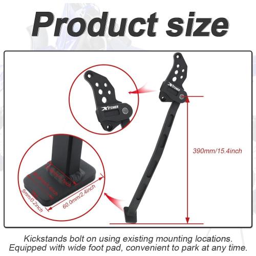 Xitomer Kickstand Compatible with YZ250 2005-2024, YZ125 2005-2022 Dirt Bike Side Stand Motorcycle Foot Side Support Aluminium