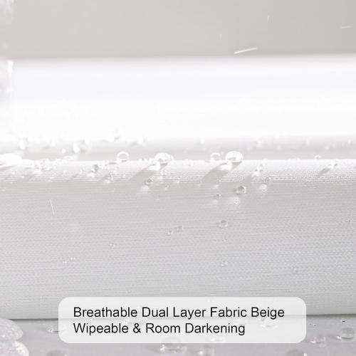 White Persilux Cordless Zebra Blinds for Windows (27 W x 64 H, White) Light Filtering Zebra Shades for Indoor Windows, Sheer Shades Thermal Insulated Blinds with Upgraded Cassette, Window Shades for Home