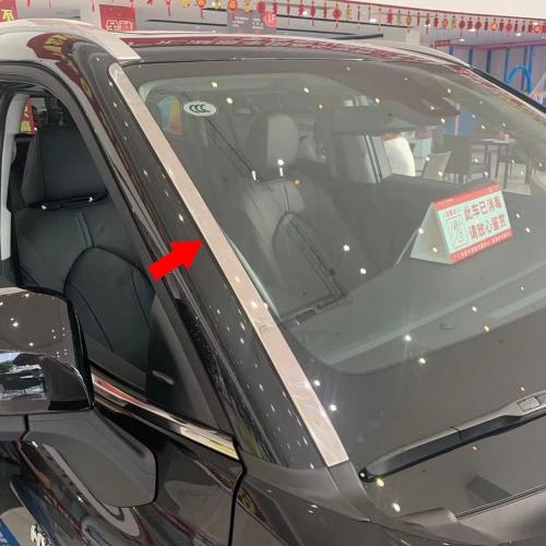 Beautost Fit for Toyota Highlander 2020 2021 2022 2023 2024 2025 2026 Windshield Side Beveled Window Cover Trim Stainless Steel