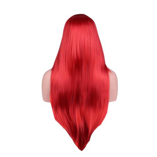 Womens/Ladies 75cm Red Color Long STRAIGHT Cosplay/Costume/Anime/Party/Bangs Full Sexy Wig (75cm Straight,Red)