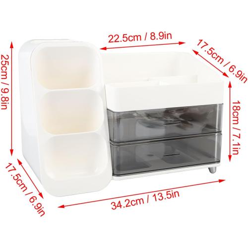Cosmetic Display Case, Multi Compartment Skincare Storage Box Large Capacity Multi Layer Skincare Organizer for Lipsticks Skincare Makeup Tools