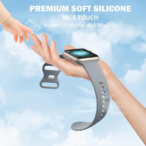 Maledan 6 Pack Bands Compatible for Apple Watch Band 38mm 40mm 41mm 42mm 44mm 45mm 46mm 49mm Women Men, Soft Silicone Sport Band Strap for iWatch Apple Watch Series 11 10 9 8 7 6 5 4 3 2 1 SE Ultra