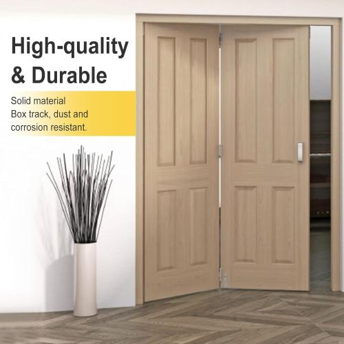 Bifold Closet Track Kit, 24inch Length, Steel Track, White (1 Kit)