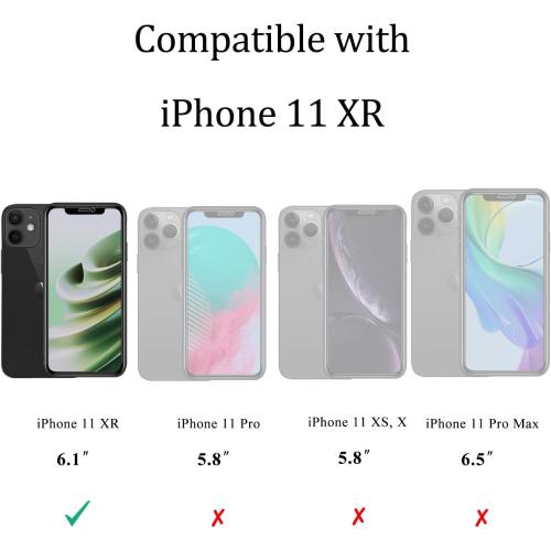 KAREEN 2 Pack Privacy Screen Protector for iPhone 11, iPhone XR Anti Spy Tempered Glass, 9H Hardness, Easy to Install, Bubble Free