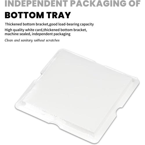 Clear Gift Box with Ribbon 2-Layer 8.5x8.5x9 Inch, Transparent Cake Carrier Box with Lids, PET Tall Cake Packaging Boxes, Clear Gift Boxes for Birthday,Wedding and Festival Party