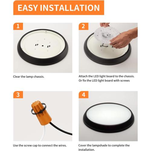 6 Pack Ceiling Fan LED Light Replacement Dimmable 5.1 inch 24W 2100LM, AC120V 3CCT 3000K/4000K/5000K Adjustable LED Retrofit Light Kit for Ceiling Fan