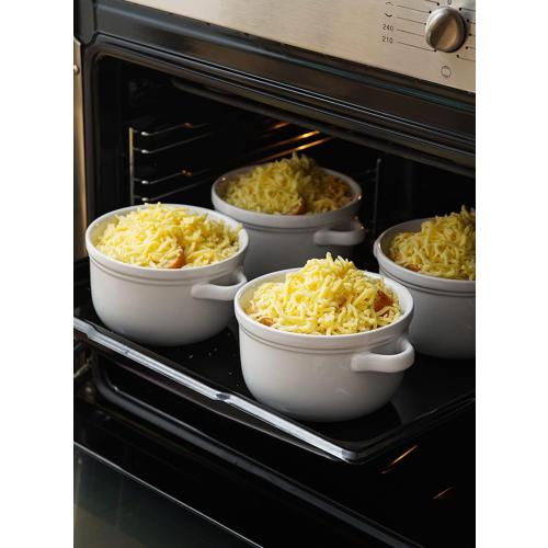 LE TAUCI Soup Bowls With Handles 28 oz, French Onion Soup Bowl for Chili, Beef Stew, Cereal, Ceramic Soup Crocks oven Safe, Microwave Dishwasher Safe - 5.5 inch, Set of 4, White