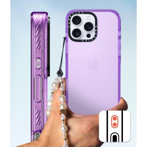 CASETiFY Impact Case for iPhone 16 hf  [Slim / 8.2 ft. 4X Military Grade Drop Protection/Wireless Charging Compatible] - Cheetah Paradise Pink - Clear Black