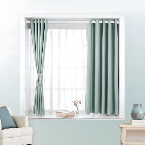 White Tension Curtain Rod for Windows 28 to 48 inch, Adjustable Expandable Pressure Spring Curtain Rod No Drilling, 7/8 Curtain Rod for Bedroom Doorway Closet Door