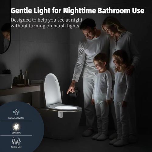 Chunace Toilet Bowl Night Light Motion Sensor, 16 Color Changing LED Gadgets for Bathroom Accessories Decor, Cool Gag Stuff for Men, Kids, Funny Stocking Stuffer Gifts 2025