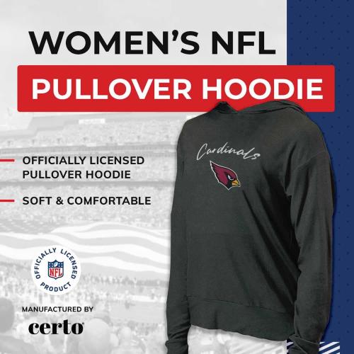 Size Large Color blue Royal CERTO NFL Women's Session Pullover Hoodie - Lightweight & Cozy - Polyester & Spandex - Designed to Keep You Comfortable