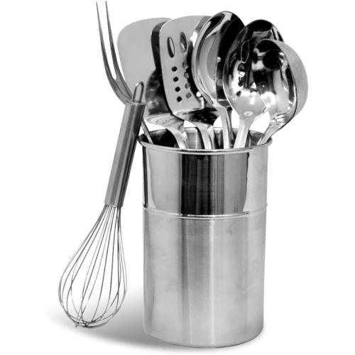 For 8 Piece Stainless Steel Kitchen Utensil Set Stylish Dishwasher Safe