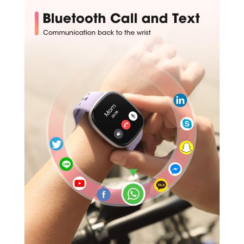 Smart Watches for Men Women Fitness: Fitness Tracker with Blutooth Call 24H Heart Rate SpO2 Sleep Monitor 5ATM Waterproof 120  Sport Mode Smartwatch Compatible with iPhone Android Phones (Lavender)