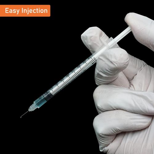 1ml/cc 29G Syringe 1/2 (12.7mm) Needle, Disposable Individual Package Pack of 100
