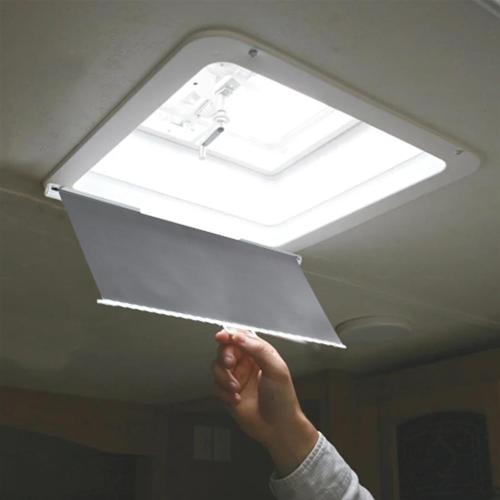 Sun Shade Retractable White For 14 x 14 RV Roof Vent Fan