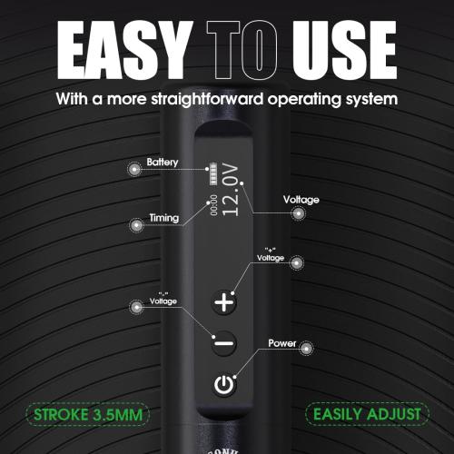 Dragonhawk Tattoo Gun Kit Wireless L1 Tattoo Pen Machine Pro Complete Tattoo Kit Black Inks Brushless Motor 3400mAh Battery Supply for Beginner