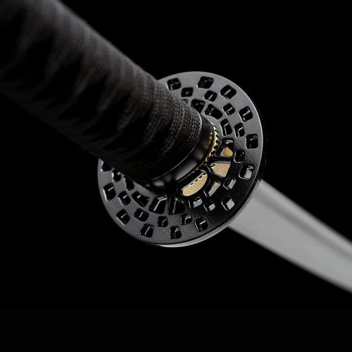 Yu Qin Sword, Pure Handmade Samurai Sword, 9260 Spring Steel, 41.31.21 inches, Full Tang Sword Set, Sharp, Black Katana